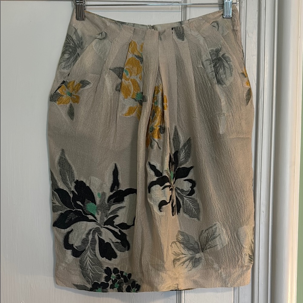 ETRO embroidered beige skirt